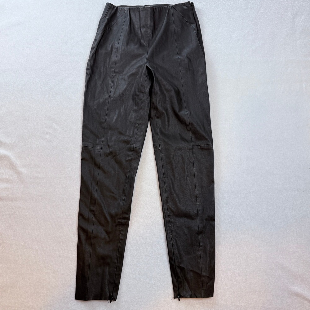 Zara Basic Faux Leather Leggings Women Small Black Moto Rocker Indie Grunge Edgy